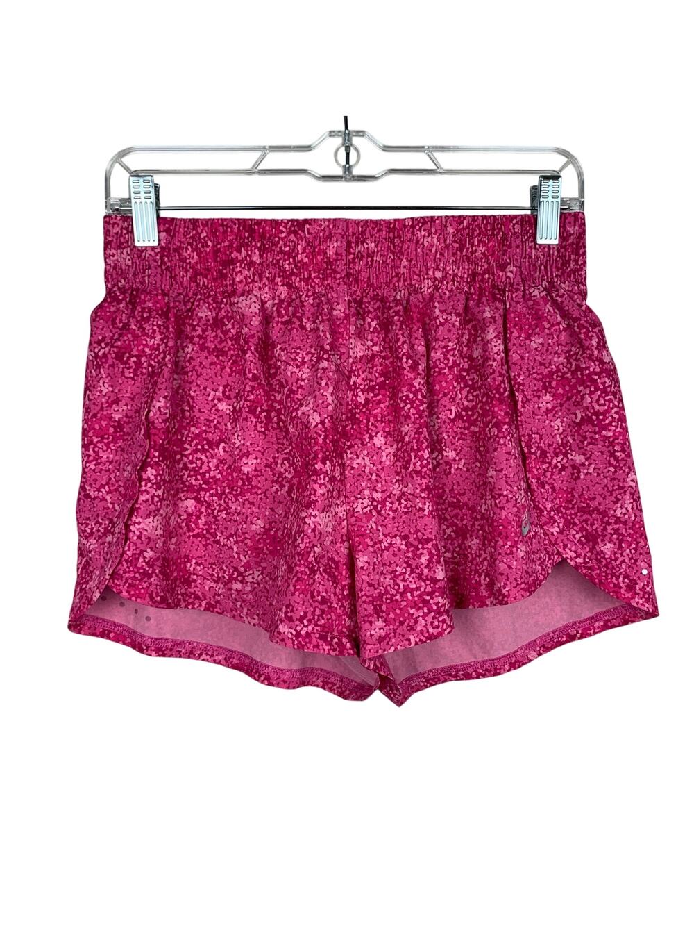 Asics Running Shorts Pink Lined Pocket Elastic Waist Women's S